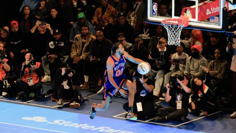 Knicks rookie Jacob Toppin in Slam Dunk contest