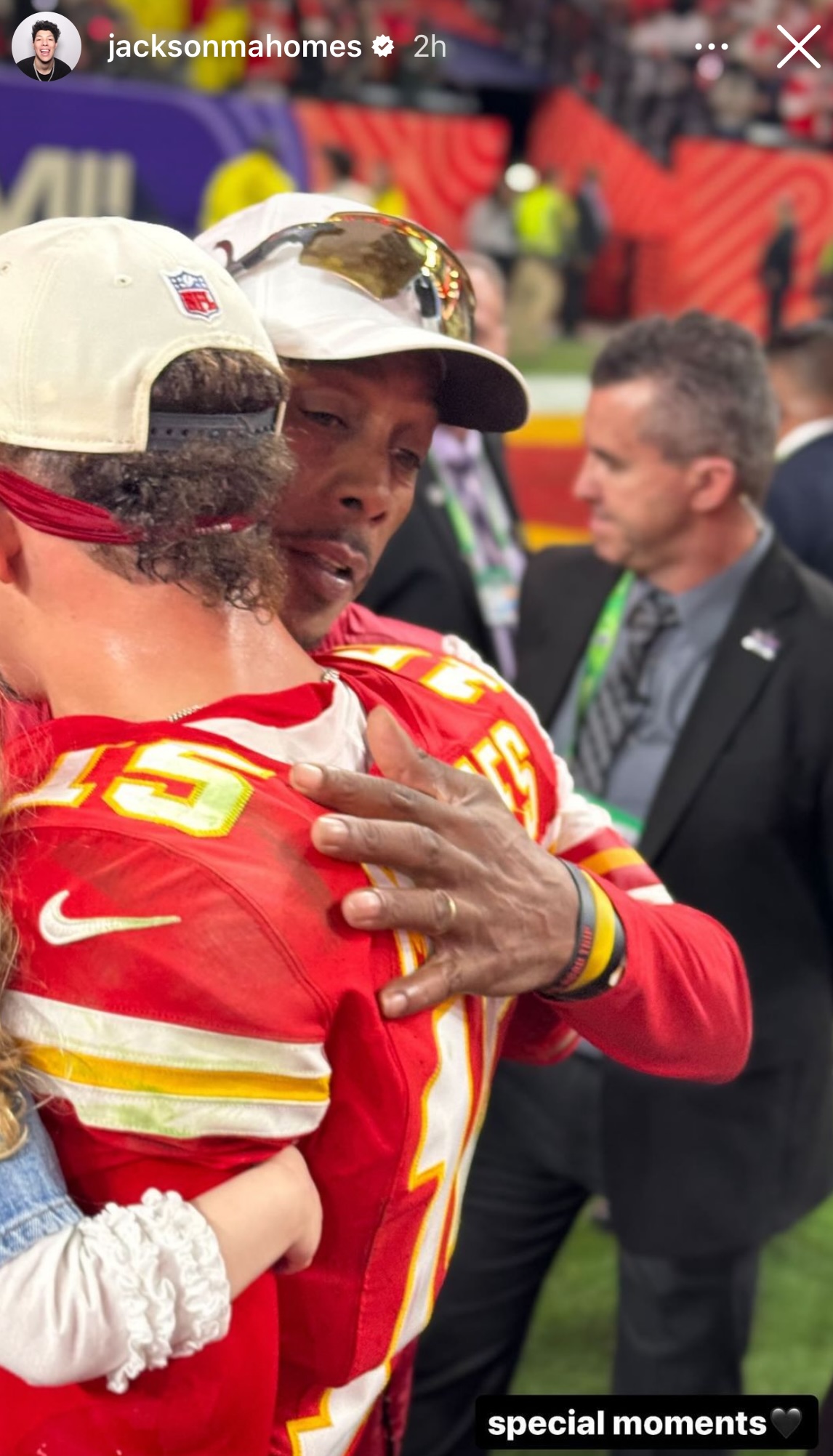 Patrick Mahomes Shares 'Special Moment' With Dad After SB Win