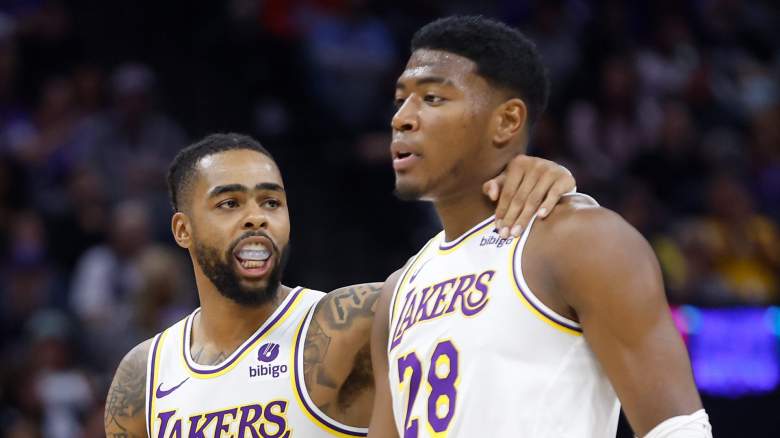 Lakers' D'Angelo Russell and Rui Hachimura