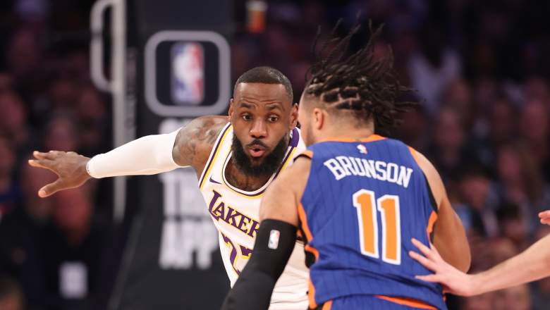 Lakers superstar LeBron James defends Knicks star Jalen Brunson