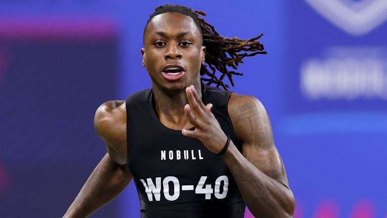 Xavier Worthy posted the fasted 40-yard dash time in combine history on Saturday.