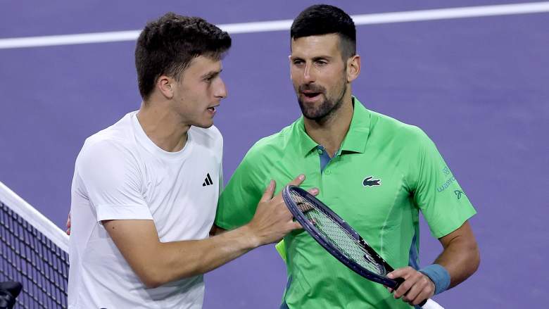 Novak Djokovic and Luca Nardi