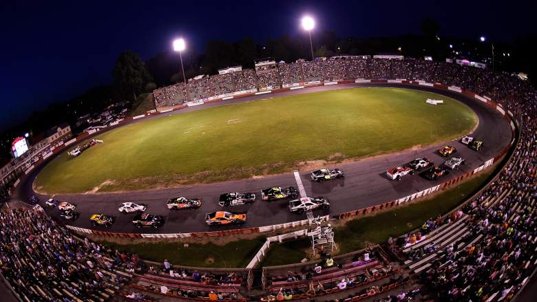 Aerial view of Bowman Gray Stadium, North Carolina.