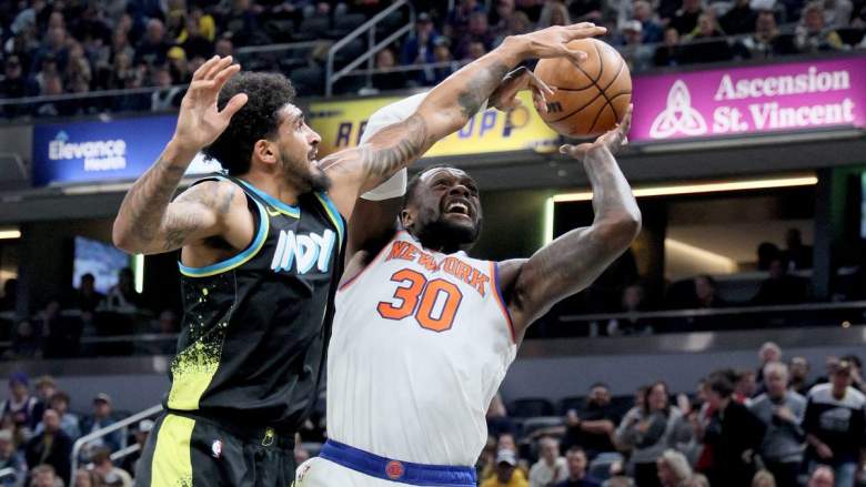Knicks' Julius Randle against Pacers' Obi Toppin