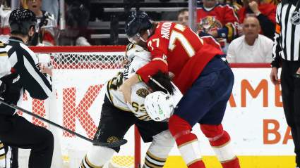 Brad Marchand Fights Humongous Opponent, Inspires Bruins Win