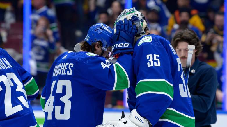 Thatcher Demko of the Vancouver Canucks will miss Game 2 and potential the full first-round series