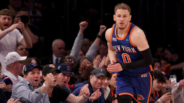 Knicks guard Donte DiVincenzo scored 25 points in the team's overtime win on Sunday.