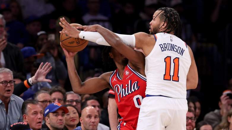 Knicks star Jalen Brunson against Tyrese Maxey