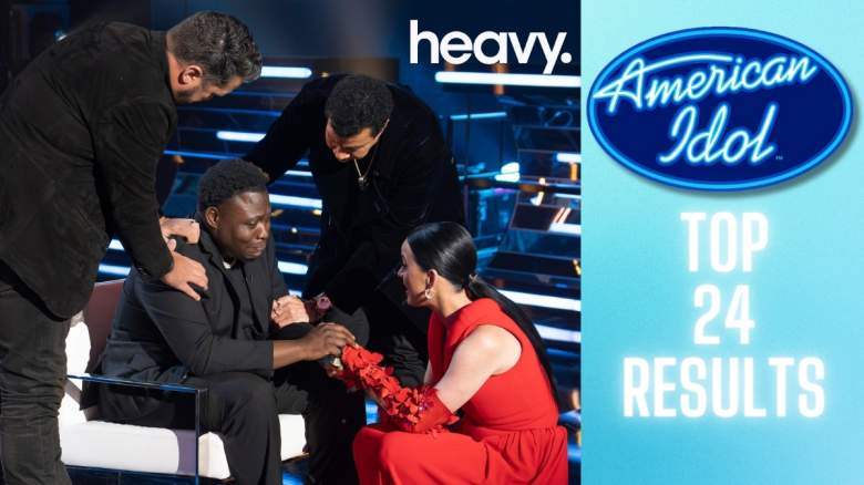 Odell Bunton Jr. with "American Idol" judges Luke Bryan, Lionel Richie and Katy Perry