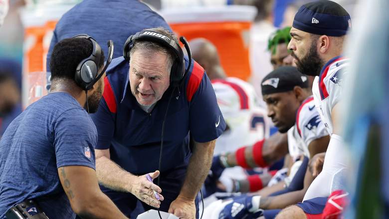 Bill Belichick and Jerod Mayo