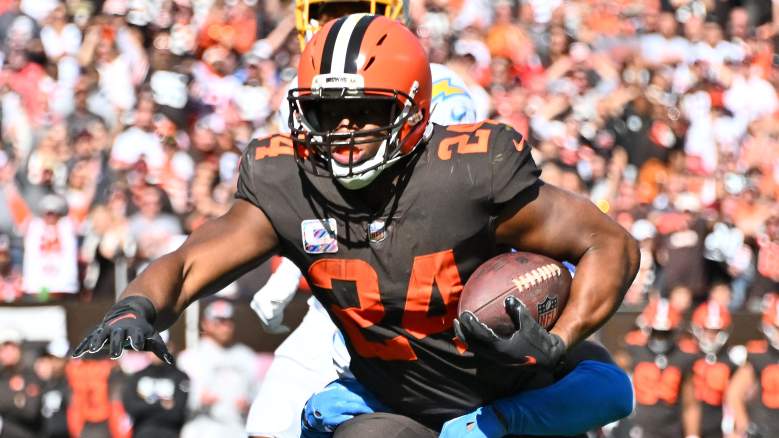 The Browns are happy with the progress Nick Chubb has made in his rehab.