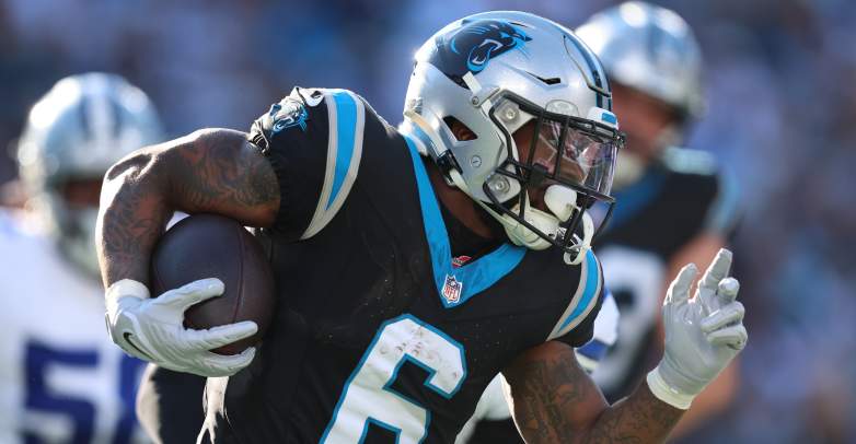 Carolina Panthers RB Miles Sanders is being linked to the Dallas Cowboys