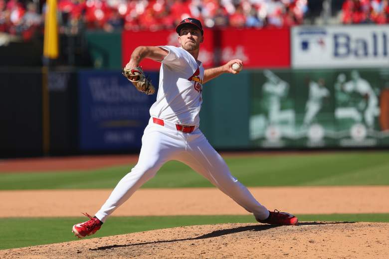 Cardinals lefhander Matthew Liberatore throws a pitch