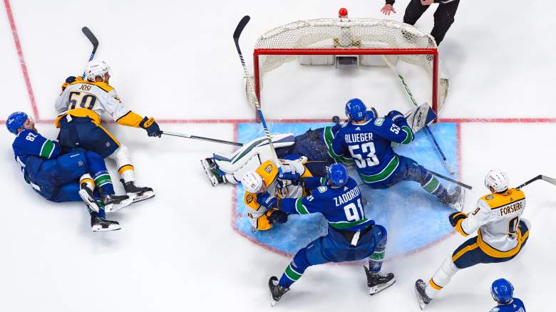 The Nashville Predators scored a controversial goal but the Vancouver Canucks declined to challenge the play.