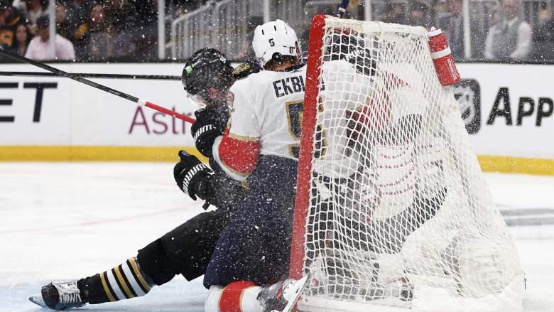 Sam Bennett of the Florida Panthers scored a controversial goal against the Boston Bruins in Game 4.