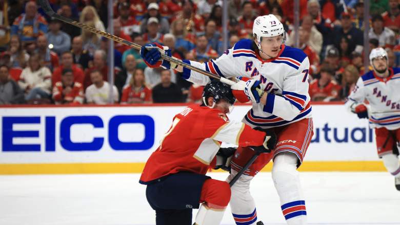 New York Rangers forward Matt Rempe has seen lower playing time each passing game.