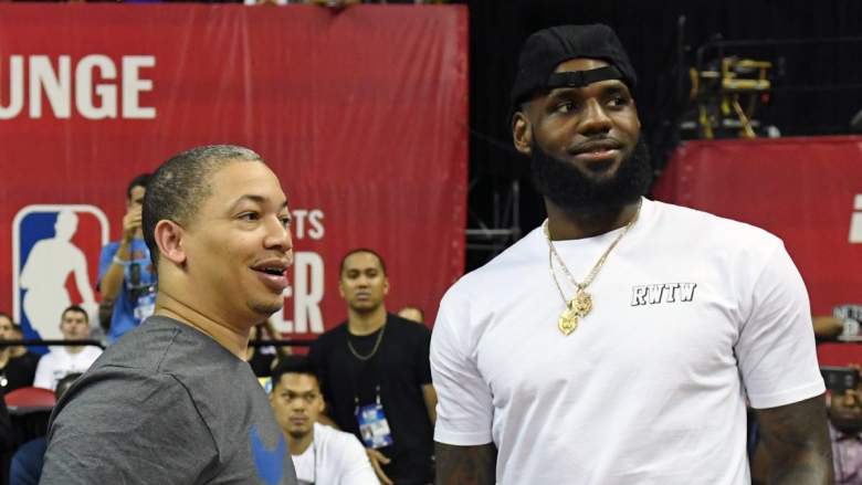 Ty Lue with Lakers' LeBron James