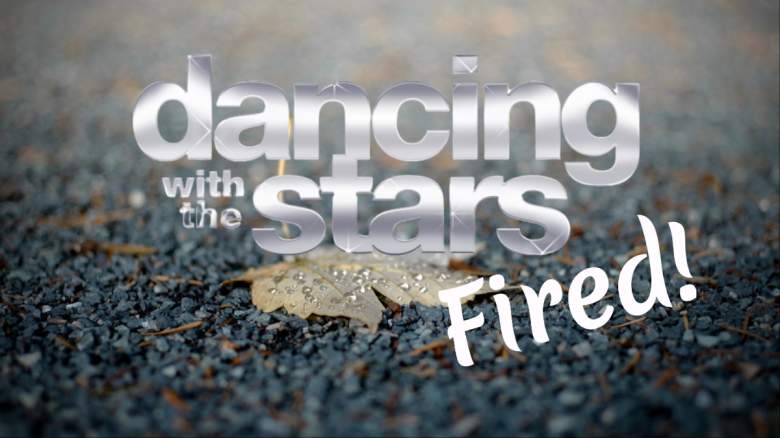 "Dancing With the Stars" logo on wet ground.