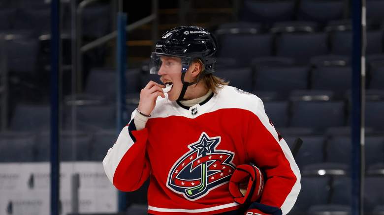 Columbus Blue Jackets' Patrik Laine could be traded to the Detroit Red Wings