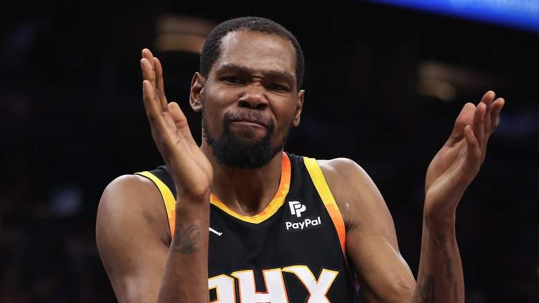 Suns star Kevin Durant clapped back at a fan amid new trade rumors.