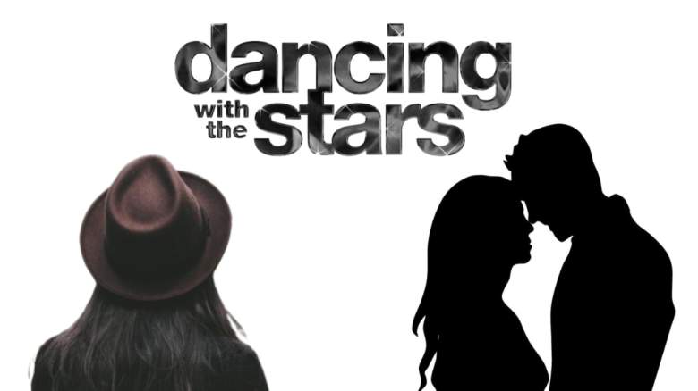 DWTS logo and silhouettes of people.