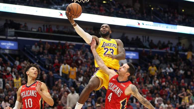 Lakers star LeBron James against JJ Redick