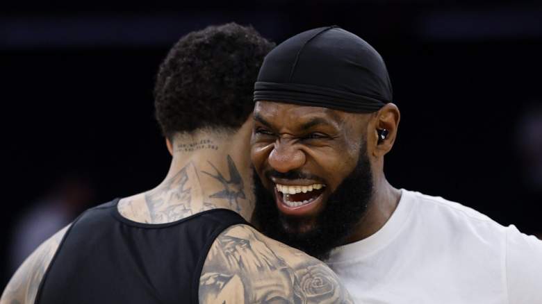 Kyle Kuzma with Lakers star LeBron James