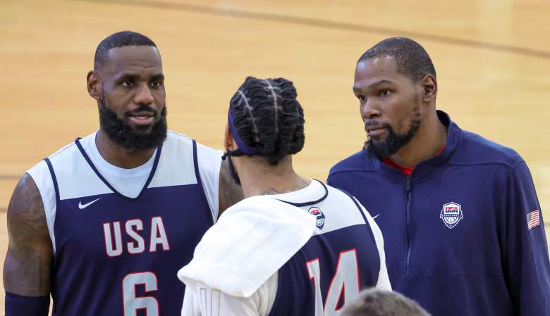 LeBron James, Kevin Durant and Anthony Davis.