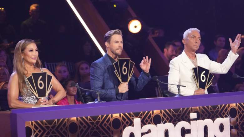 Carrie Ann Inaba, Derek Hough, and Bruno Tonioli.