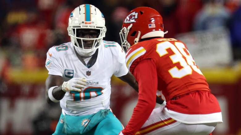 Dolphins WR Tyreek Hill versus Chiefs.