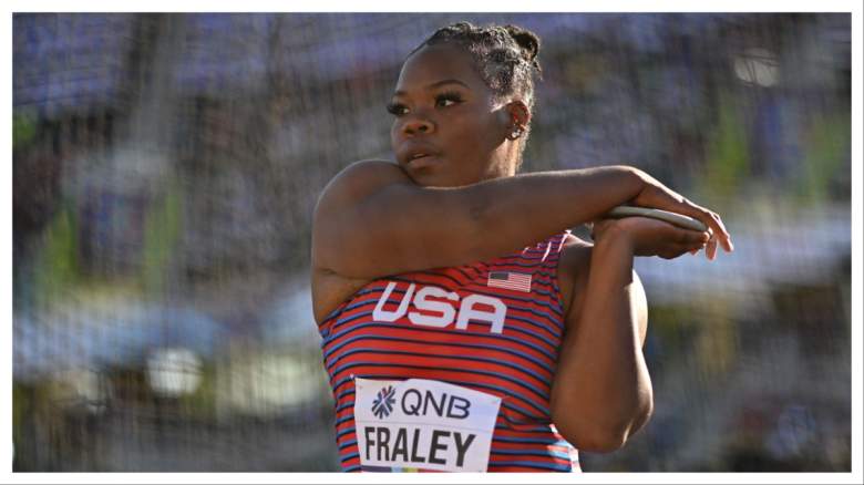 Veronica Fraley competes in the women's discus throw in 2022. Now she's in the Olympics.