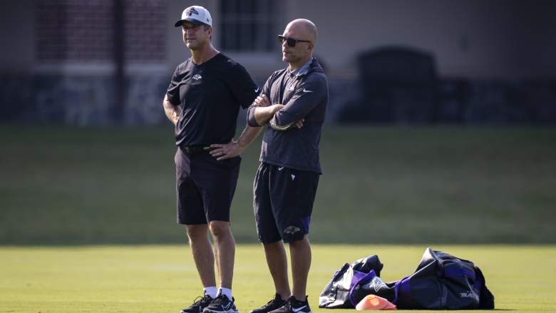 Ravens GM Eric DeCosta and Coach John Harbaugh