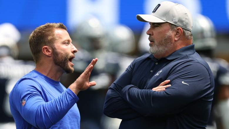 Cowboys DL Albert Huggins drew the ire of Rams coach Sean McVay (left).