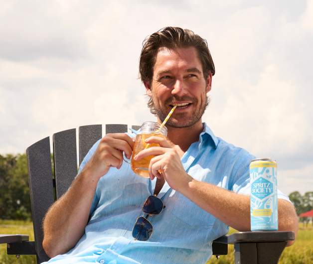 Craig Conover drinks the new Spritz Society flavor, Lemonade Iced Tea.