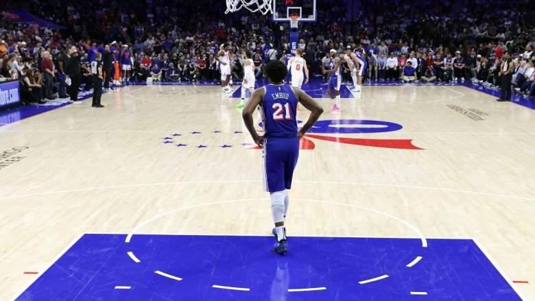 Joel Embiid at Wells Fargo Center