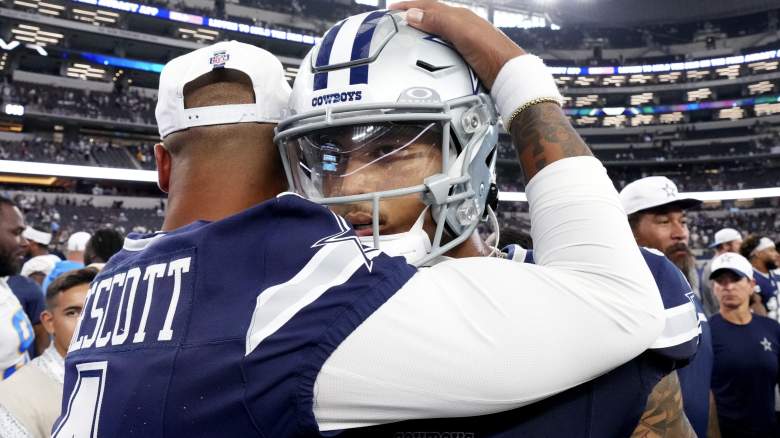 Cowboys QB Trey Lance (right)