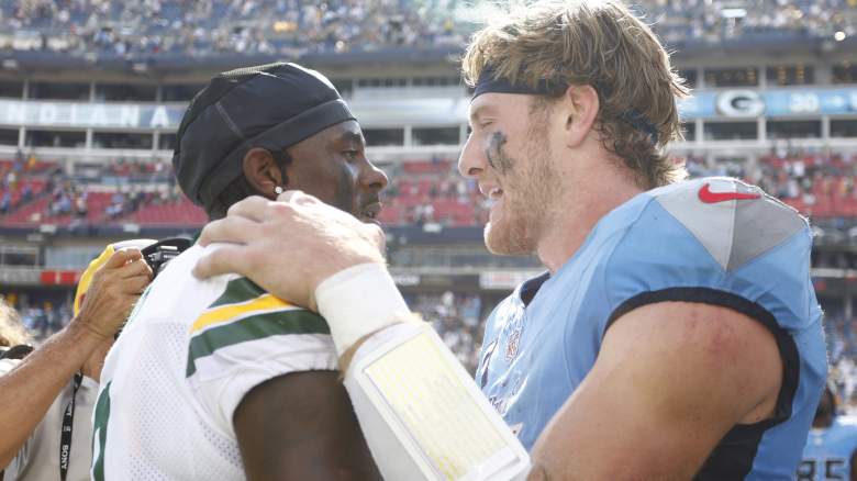 Packers QB Malik Willis (left) and Titans QB Will Levis