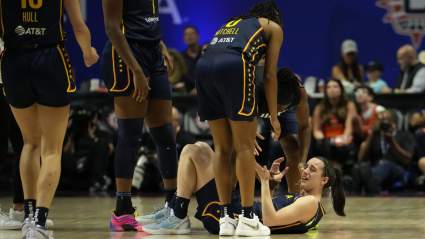 Caitlin Clark Reacts After Getting Poked in the Eye in Fever’s Game 1 Loss