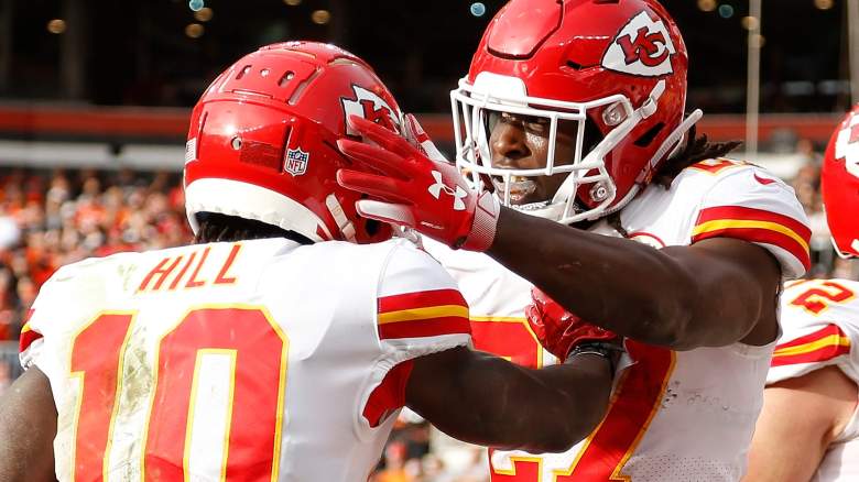 Tyreek Hill and Kareem Hunt with Chiefs.