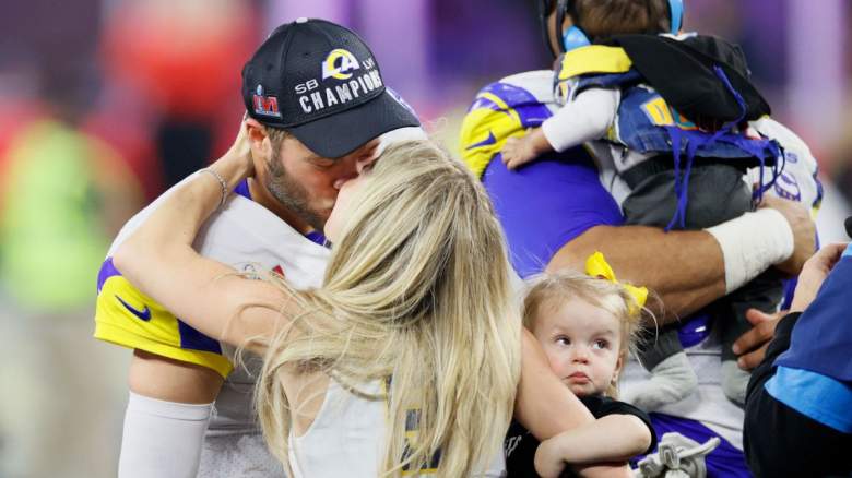 Former Detroit Lions quarterback Matthew Stafford and wife, Kelly Stafford.