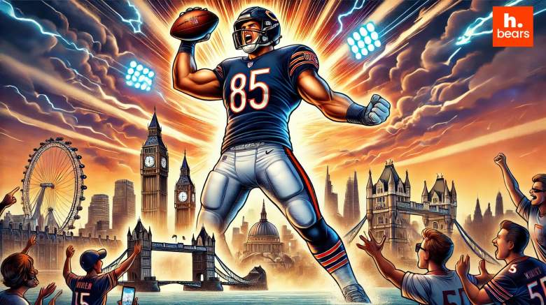 Chicago Bears tight end Cole Kmet dominating in London.