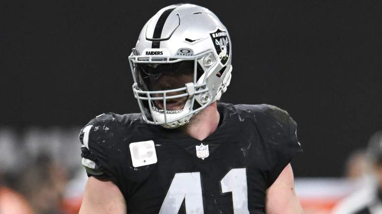 Raiders linebacker Robert Spillane.