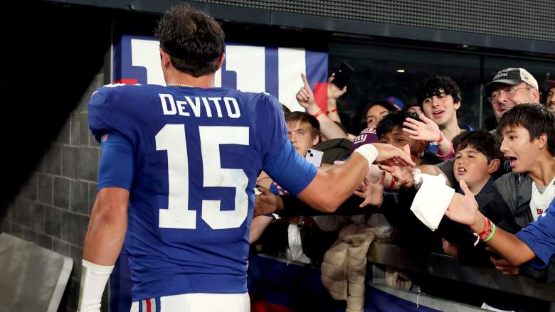 Giants QB Tommy DeVito.