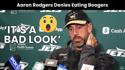 Aaron Rodgers Denies Eating Boogers After ‘Disgusting’ Video at Jets Game
