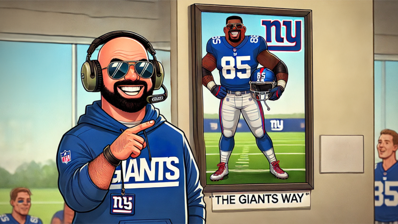 "Giants way" with Brian Daboll and Chris Manhertz.