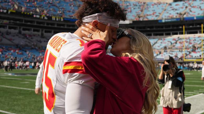 Chiefs QB Patrick Mahomes and wife Brittany Mahomes.