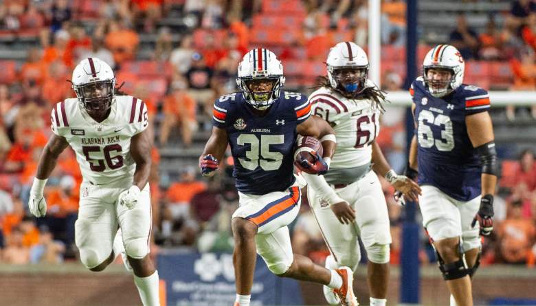 Alabama A&M is pictured in a game against the Auburn Tigers on August 31, 2024.