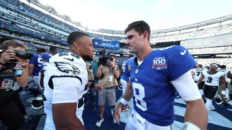 The New York Giants and Philadelphia Eagles with Daniel Jones and Saquon Barkley