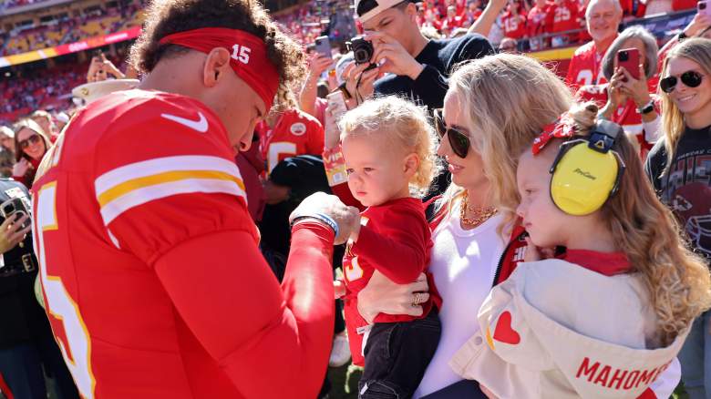 Chiefs QB Patrick Mahomes and his family.