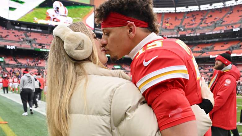 Chiefs QB Patrick Mahomes and wife Brittany Mahomes.